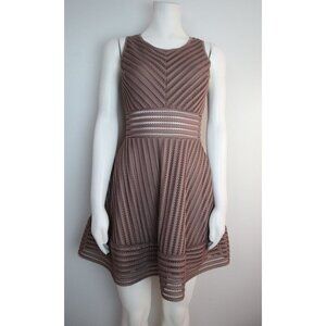 WOMEN'S TAUPE BROWN FIT & FLARE DRESS - CHARLOTTE RUSSE - SIZE XS
